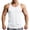 White, variant on Men's U-Neck Tank Top for Fitness and Bodybuilding, Solid Color Blank Sleeveless Vest for Summer Training, Workout Base Layer Gym T-Shirt Army Green L