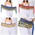 thumbnail image 2 of SDFGTstore Belly Dance Hip Scarf With Gold Coins Belly Dance Belt Waist Chain, 2 of 12