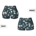 thumbnail image 5 of Lsque Vintage Floral Pattern High Waisted Biker Shorts for Women-Tummy Control Fitness Athletic Workout Running Yoga Gym Shorts,Moisture-Wicking-Small, 5 of 9