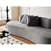 US Pride Furniture 90.2 inch Elegant Half Moon Design Curved Luxury 4-Seat Sofa with High-Density Foam Filled gray