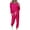Hot Pink2, variant on Womens 2 Piece Tracksuit Outfits Cinch Bottom Pant with Casual Loose Long Sleeve Top Lounge Sets (Small, Hot Pink)