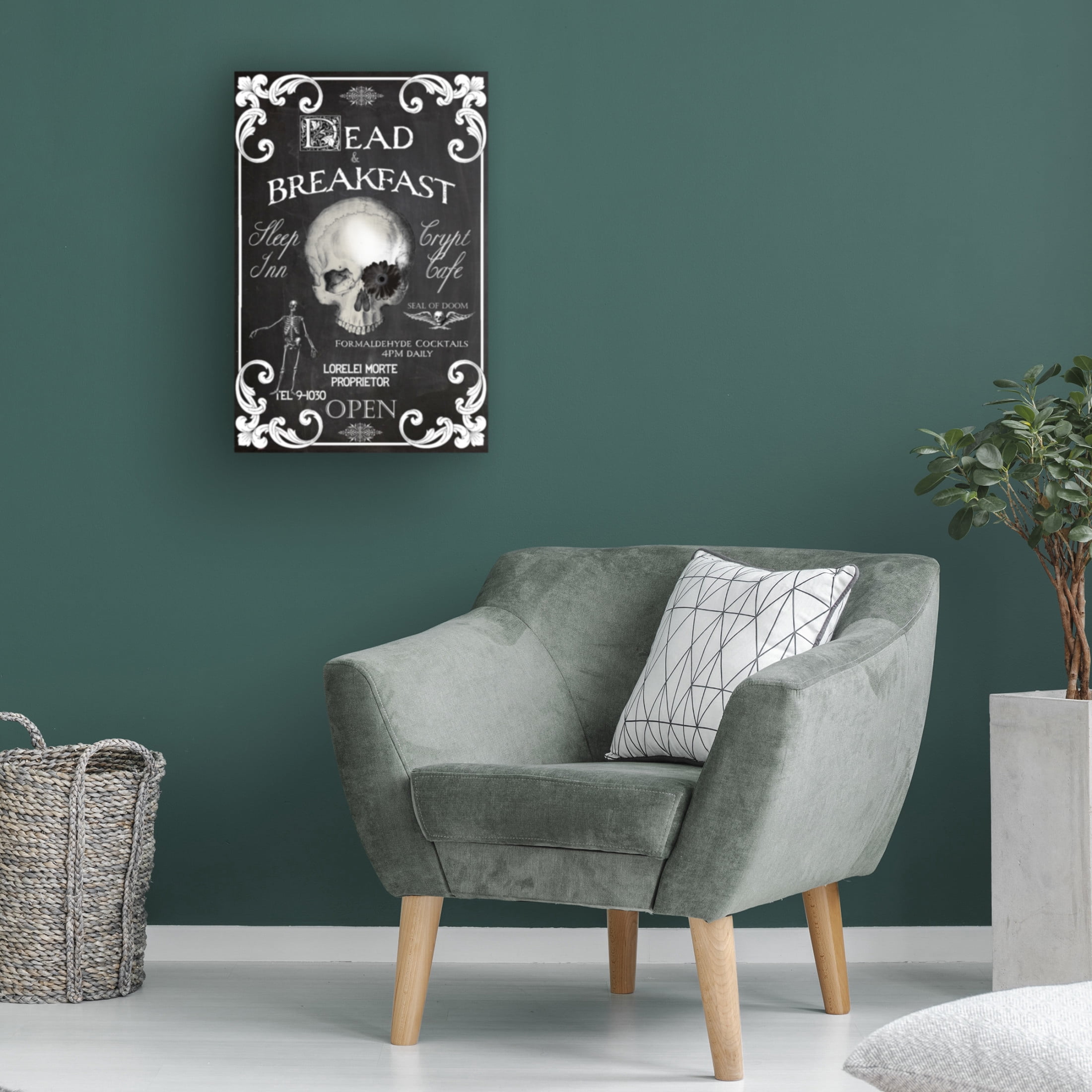Canvas Wall Art - Sasha 'Dead and Breakfast' Wall Art for Living Room, Bedroom, or Office Décor by Trademark Fine Art - 30 x 47 Inches