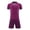 Purple, variant on Toddler Boys Sport Sets Breathable Short Sleeve T Shirt Shorts Mesh 2 Piece Football Training Uniform Jogging Tracksuit
