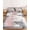 Pink White Gray, variant on King Size Fitted Sheet Set - Pink Grey Abstract 3 Piece Bedding Sets 16" Deep Pocket Fitted Sheet with 2 Pillowcases, Modern Minimalist Smear Art Brushed Microfiber Hotel Luxury Bed Sheets