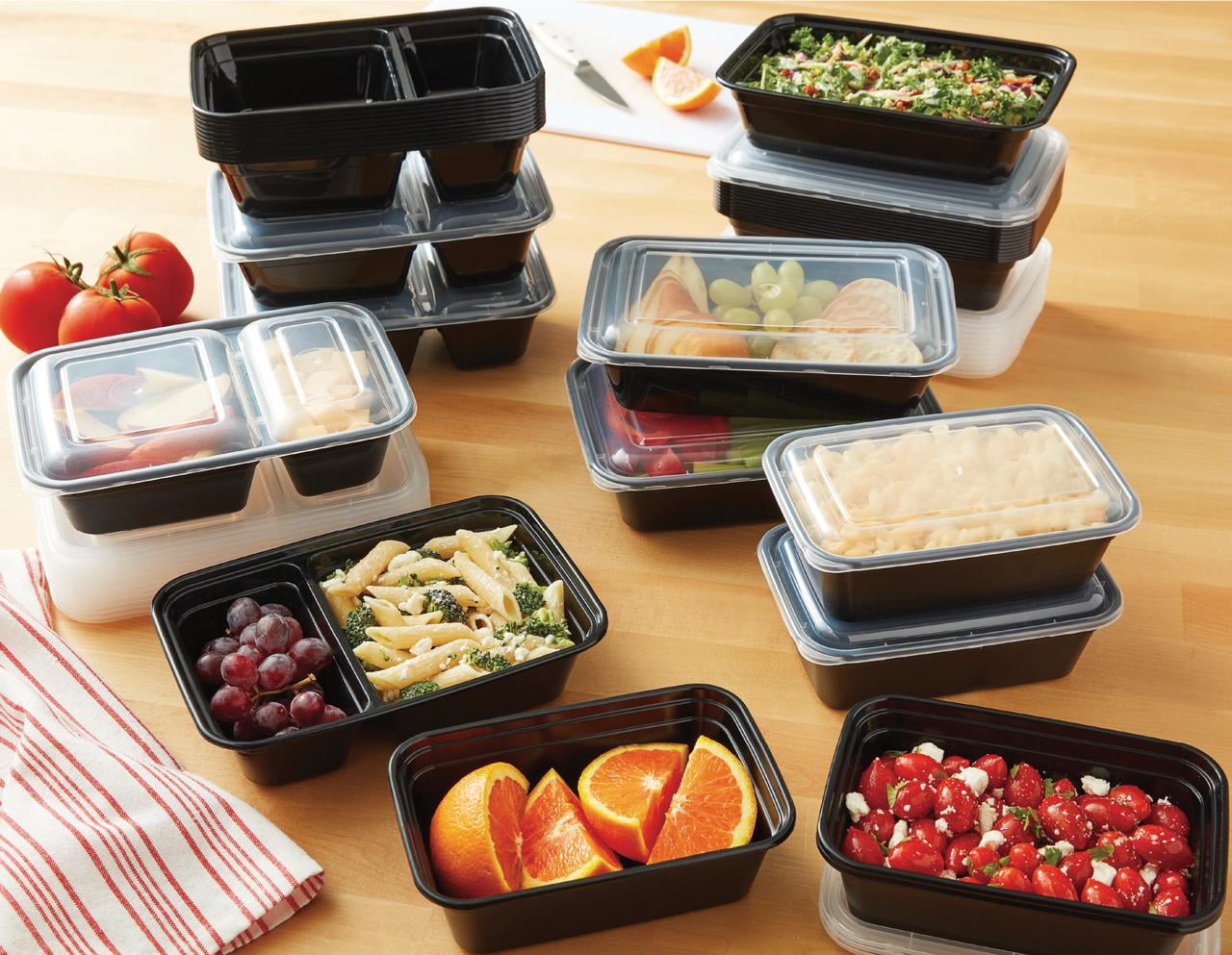 Details about   Mainstays Meal prep 35 pk food storage containers BPA Free Divided & Undivided 