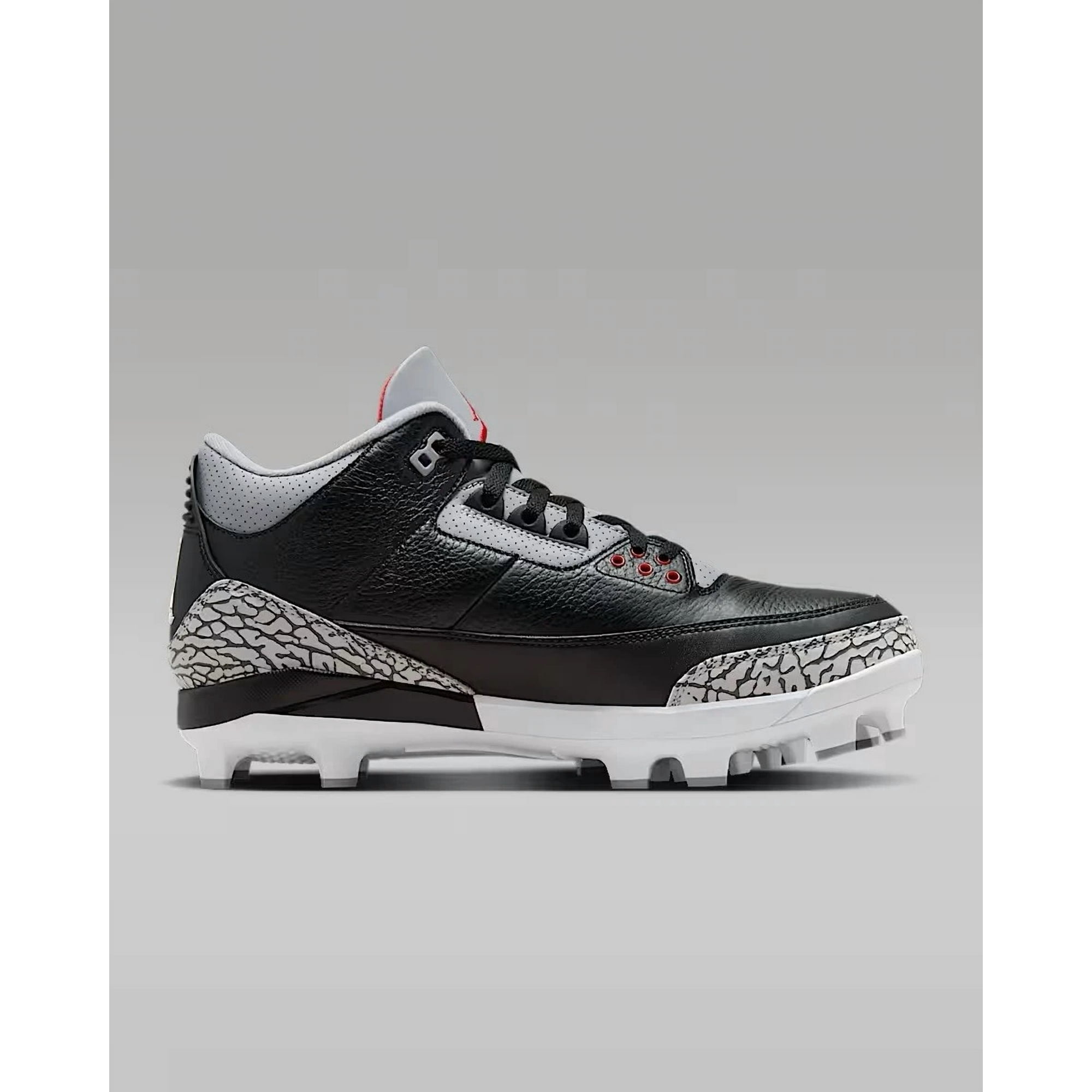 Men's Air Jordan 3 Retro MCS 'Black Cement' Baseball Cleats FZ8627