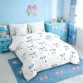 thumbnail image 2 of Erosebridal Dreamy Princess Bowtie 7-Piece Twin Bedding Sets,Blue Ribbon Bowknot Bedding Comforter Set For Kids Girls,Reversible, 2 of 7