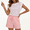Multicolor#2, variant on Gingprous Womens 2 Piece Outfits Striped Lounge Set Cap Sleeve Top and Drawstring Shorts Matching Set Spring Summer