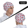 thumbnail image 6 of Salouo Strawberries Print Unisex Beanie Hat,Knitted Baggy Skull Cap Winter Warm Hats Beanie Sleep Hats Cancer Headwear Caps for Women & Men 1 Pieces, 6 of 7