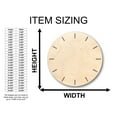 thumbnail image 2 of Unfinished Wood Simple Clock Shape - Craft - up to 46" DIY 4" / 1/8", 2 of 3