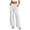 White, variant on Wide Leg Trousers Women Lightweight Ruched Elastic Waist Comfy Pants with Pockets Summer Loose Pants for Women