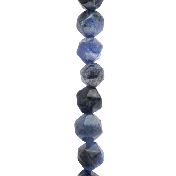 Bead Landing Blue Faceted Sodalite Round Beads, 8mm, 12 Pack
