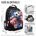 thumbnail image 5 of Chririnla USA Patriotic Stripes Pattern Lightweight Kids Backpack with Side Pockets Soft Funny Backpack, Multi-Pocket 17 Inch Kids Backpacks for Elementary Travel, 5 of 9
