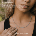thumbnail image 5 of Sterling Silver Rope Chain 3.5MM, Rhodium Plated, Solid 925 Italy, Next Level Jewelry, 5 of 7