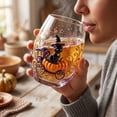 thumbnail image 6 of Twfbrm Halloween Wine Glass, 3D Handmade Creative Drinking Cups with Stemless, Creative Bar Glass with Black Cats Witch And Pumpkin Designs, Funny Clear Tumbler Cup for Home, Party Decorations, 6 of 6