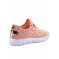 thumbnail image 2 of Remy-18 Women's Fashion Flat Glitter Light weight Lace Up Rubber Running Athletic Shoes ( Dusty Rose, 9 ), 2 of 2