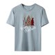 thumbnail image 2 of Fiudx Camisas para Mujer Moda Mujer Casual Navidad Impresión Pulóver Manga Corta Camiseta Tops Blusa, 2 of 4
