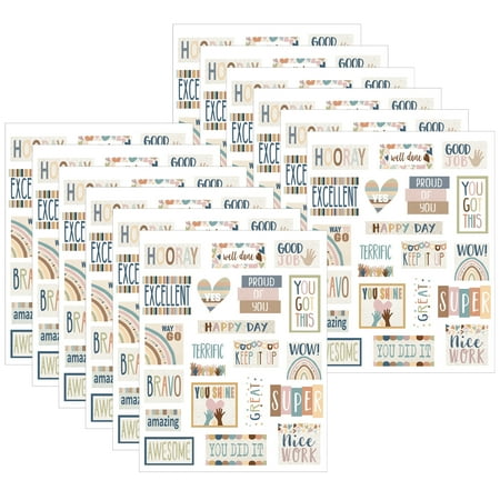UPC: 0194629120086 | Teacher Created Resources Everyone is Welcome Stickers 120 Per Pack 12 Packs
