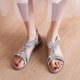 thumbnail image 1 of Sandalias planas bohemias para mujer Playa con diamantes, Sandalias de diamantes con correa de tacón bajo Wmkox8yii  shjk913, 1 of 9