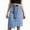 Sky Blue, variant on Trendy Women's Skirt Casual Everyday A-Line Lace Detail Relaxed Fit Summer Midi Skirt with Unique Hemline and Belt for Versatile Styling