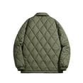 thumbnail image 5 of Njoeus Mens Casual Diamond Quilted Jacket Lapel Button Up Warm Fall Winter Coat for Men Outwear M-4XL (Available in Big & Tall), 5 of 5