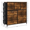 thumbnail image 3 of Dresser for Bedroom,12 Dressers & Chest of Drawers with Side Pockets,Tall Fabric Storage Dresser for Bedroom, Closet, Nursery,Hallway, Entryway,Metal Frame, Wood Top, 3 of 7