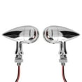 thumbnail image 4 of 1 Pair Retro Style Universal Turn Signal Light Lamp Motorcycle Modification AccessoriesSilver, 4 of 9