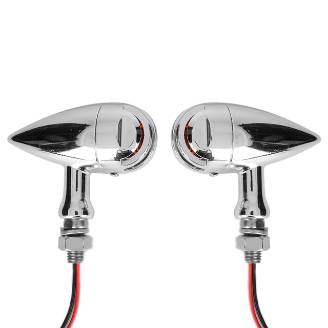 Accesorios para motocicletas, 1 par de luces de señal de giro para motocicleta de estilo retro, los mejores materiales
