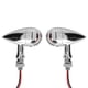 thumbnail image 4 of 1 Pair Retro Style Universal Turn Signal Light Lamp Motorcycle Modification AccessoriesSilver, 4 of 5