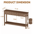 thumbnail image 6 of LAZZO 3-Drawer Console Table with Storage for Entryway, Living Room & Bedroom，Brown, 6 of 6