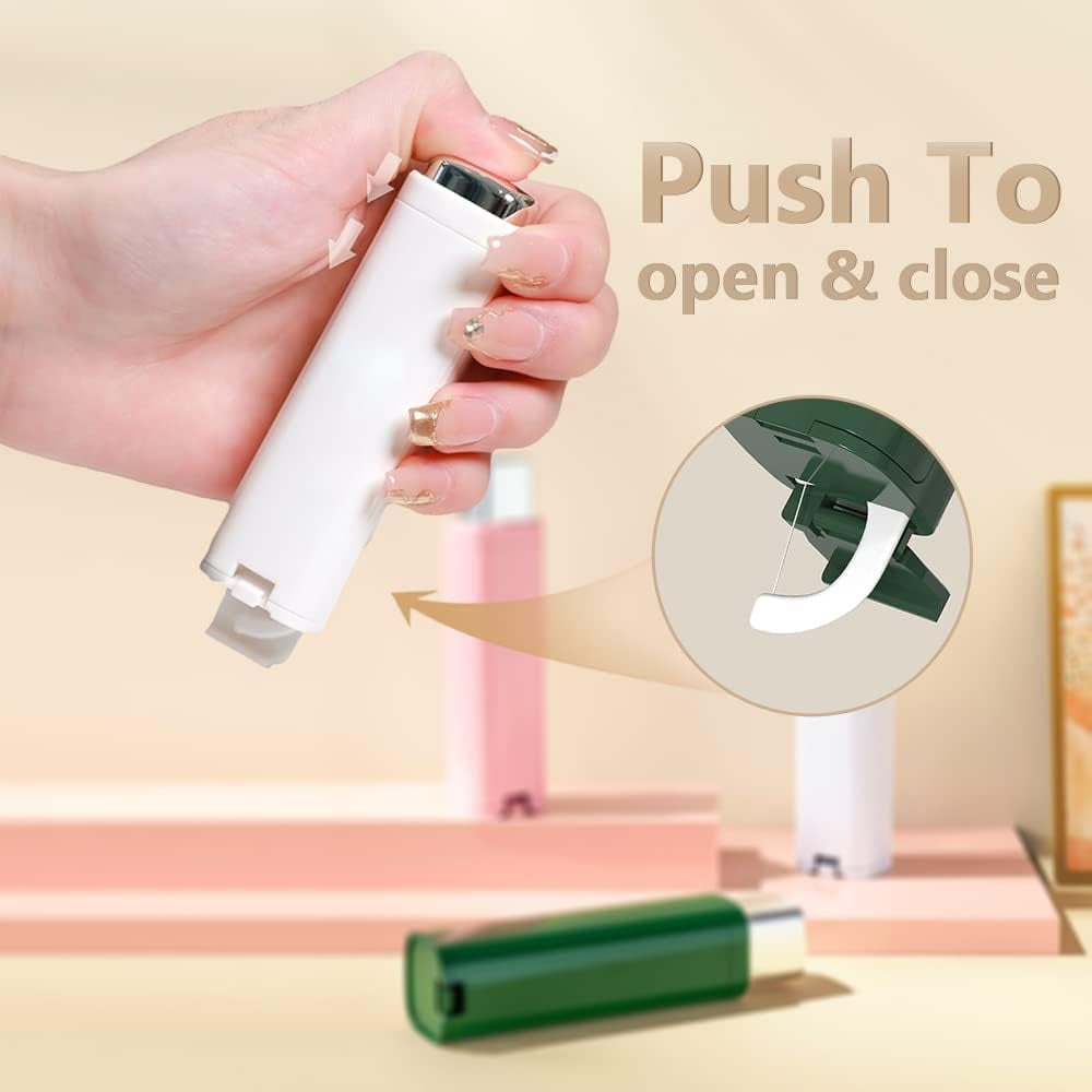 Portable Floss Dispenser, Dental Floss Dispenser Dental Floss Picks Case, Upgrade Portable Automatic Floss Dispenser Floss Organizer for Family Travel