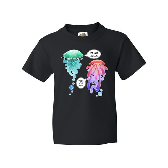 Inktastic Funny I'm Not Jelly Jellyfish in Blue and Pink Youth T-Shirt