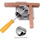 thumbnail image 4 of 2 abrazaderas de ángulo de 90°, tornillo de esquina de aleación de aluminio, abrazadera de soldadura de ángulo con mordaza giratoria ajustable, para herramientas de carpintero, soldadura de carpintero (gris) Rojo Verde, 4 of 5