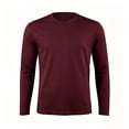 thumbnail image 5 of COSFO Red Mens Big and Tall T Shirts Athletic Dry Fit Long Sleeve Workout Shirts Mesh Crew Neck Pullover Moisture Wicking Slim Fit Men Shirts, 5 of 5