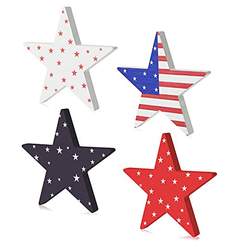 Patriotic 4th of July Glitter Standing Stars Tabletop Decor 8.75" Details about    3 
