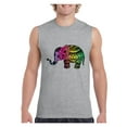 thumbnail image 1 of MmF - Men's Graphic T-Shirt Sleeveless, up to Men Size 3XL - Elephant, 1 of 2