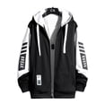 thumbnail image 5 of Abrigo con cremallera de empalme para hombre, chaqueta con capucha de moda informal, ropa de diseñador para hombre de gran tamaño, Top que combina con todo de alta calidad, 5XL, negro, 5 of 5