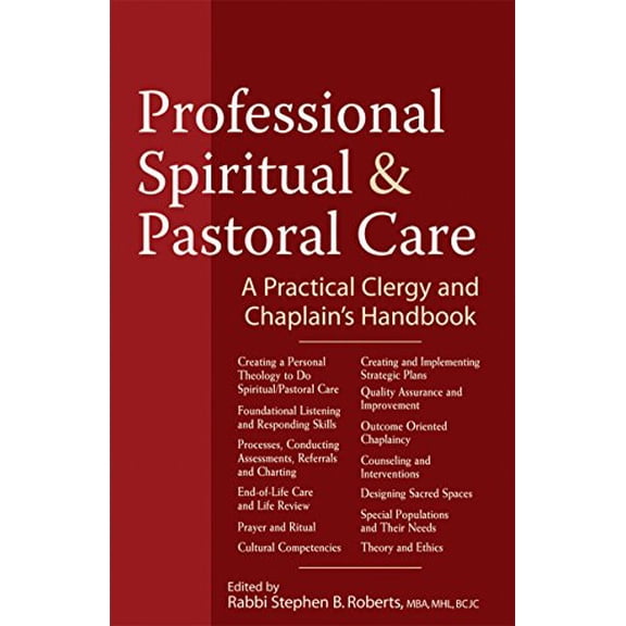 Pre-Owned Professional Spiritual & Pastoral Care: A Practical Clergy and Chaplain's Handbook (Hardcover) 1594733120 9781594733123