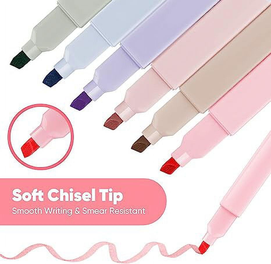 12pcs, Pastel Highlighters Aesthetic Cute Bible Highlighters And Pens No  Bleed Mild Assorted Colors For Journal Planner Notes School Office Supplies