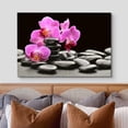thumbnail image 3 of wall26 Canvas Print Wall Art Purple Orchid Flowers Zen Black Beach Pebbles Nature Wilderness Photography Realism Rustic Landscape Colorful Neon Multicolor for Living Room, Bedroom, Office - 12"x, 3 of 5