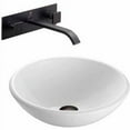 thumbnail image 4 of Vigo White Phoenix Stone Glass Vessel Sink with Antique Rubbed Bronze Wall Mount Faucet, 4 of 6