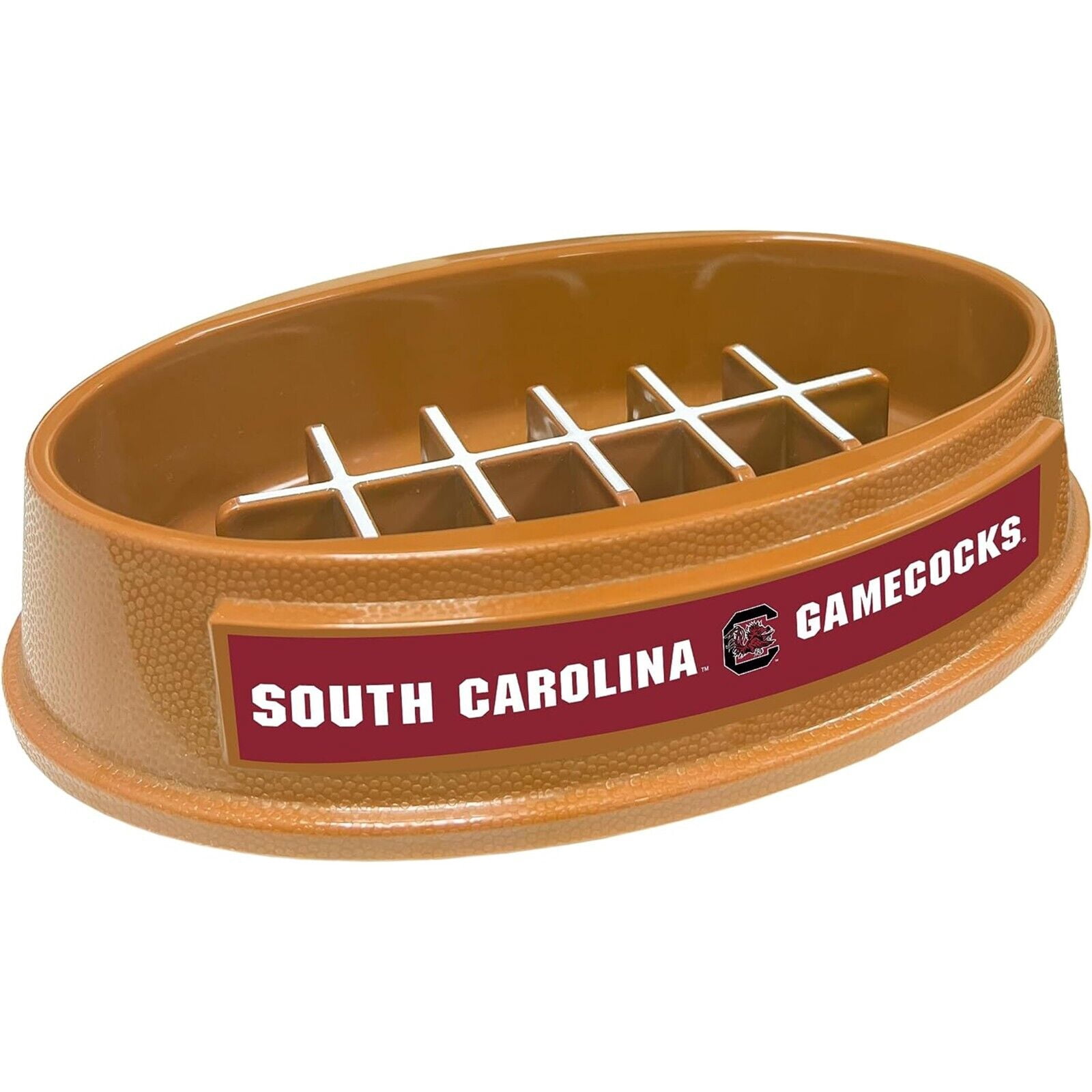 Pets First NCAA South Carolina Gamecocks Super-Bowl Slow Feeder Bowl for Dogs and Cats with Non-Slip Mat