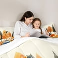 thumbnail image 4 of Castle Fairy Cute Orange Fox Bedding Comforter Set for Teens,Cartoon King Bedding Sets, 4 of 8