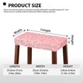 thumbnail image 6 of Xoenoiee Pearl Heart Music Note Print Stool Covers Rectangle Stretch Rectangle Bar Stool Covers with Elastic Band Protector Jacquard Chair Seat Slipcover for Wooden Metal Bench, 2 Pack, 6 of 6