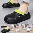 thumbnail image 7 of Men's Women's Garden Clogs, Classic Platform Clog Unisex -on Shoes Outdoor Beach Slippers Comfortable Mules Sandals(Male,Black3), 7 of 7