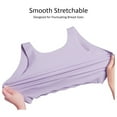 thumbnail image 2 of Sunveno Maternity Sleep Nursing Bras Wirefree Seamless Deep V Neck Bras Light Thin, Purple, 2 of 8
