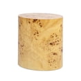 thumbnail image 2 of Nebula 20" Accent Oval Pillar Side Table Warm Natural Brown Burl Wood, 2 of 9