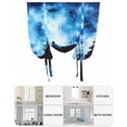 thumbnail image 6 of Wolf Black Silhouette Tie Up Curtains for Window, Thermal Insulted Balloon Shade Adjustable Rod Pocket Curtains Valance Panels for Kitchen Bathroom Cafe 52 x 63 Forest Starry Night, 6 of 6