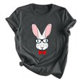 thumbnail image 1 of Camiseta de mujer, divertida y bonita camiseta de manga corta, camiseta con estampado de mariposa, blusa con estampado de conejo, regalo para mujer Pompotops hfajkhk127637, 1 of 7