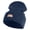 Navy, variant on Ball Python Embroidered 12 Inch Long Knitted Beanie - Black OSFM
